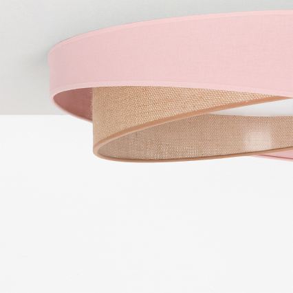 BRILAGI - LED-Deckenleuchte VELVET TWIST LED/24W/230V 4000K Ø 55 cm rosa/beige