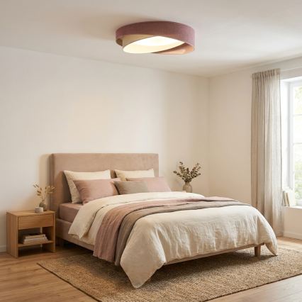 BRILAGI - LED-Deckenleuchte VELVET TWIST LED/24W/230V 4000K Ø 55 cm rosa/creme