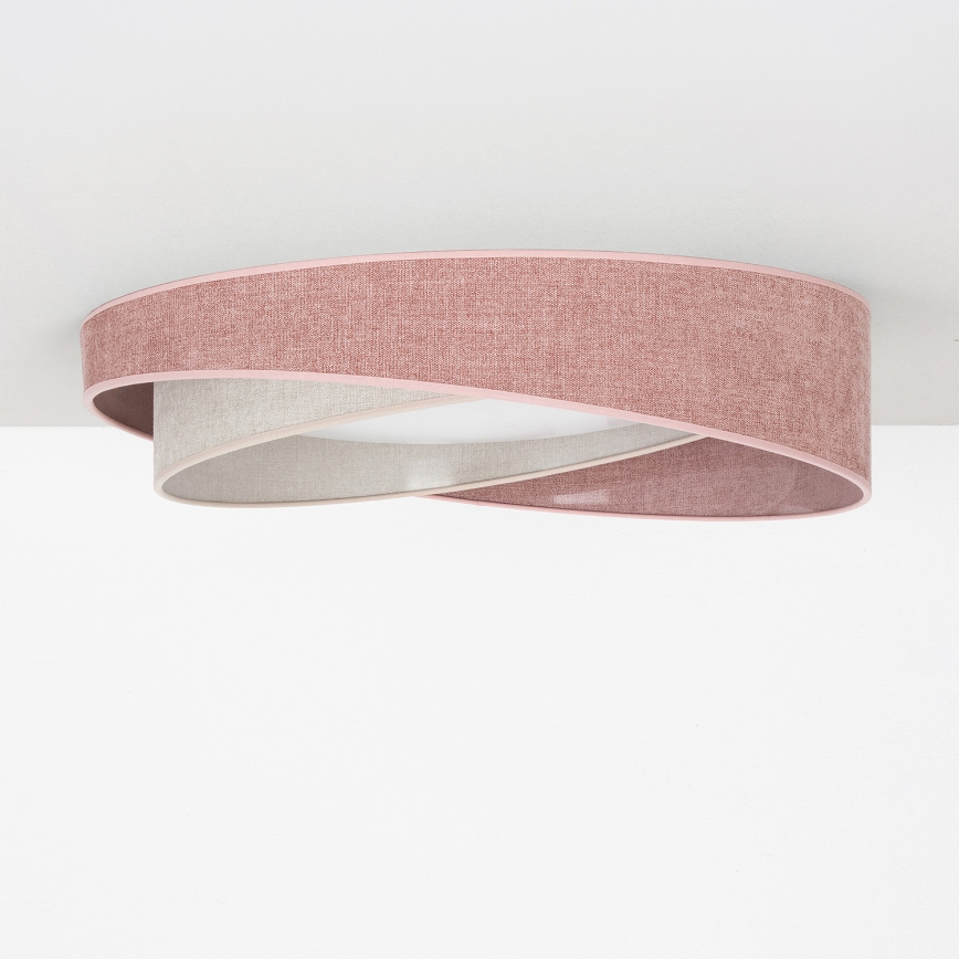 BRILAGI - LED-Deckenleuchte VELVET TWIST LED/24W/230V 4000K Ø 55 cm rosa/creme