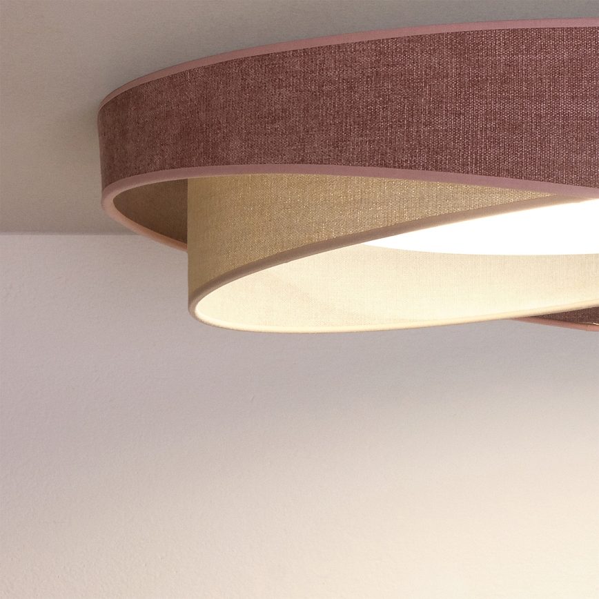 BRILAGI - LED-Deckenleuchte VELVET TWIST LED/24W/230V 4000K Ø 55 cm rosa/creme