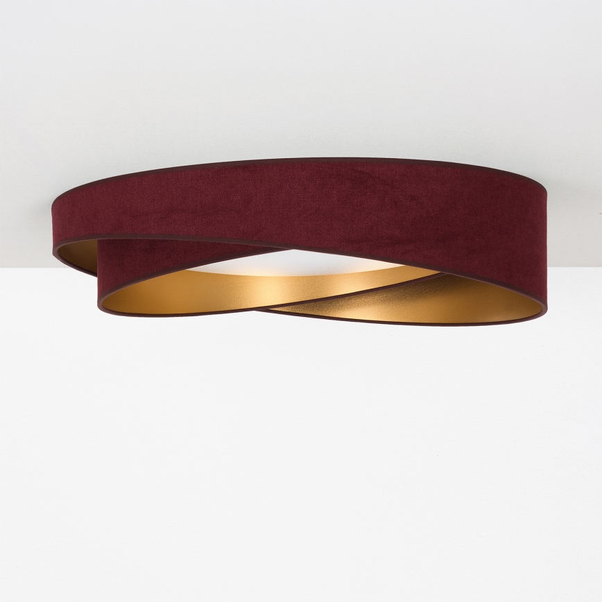 BRILAGI - LED Deckenleuchte VELVET TWIST LED/24W/230V 4000K Ø 55 cm weinrot/gold
