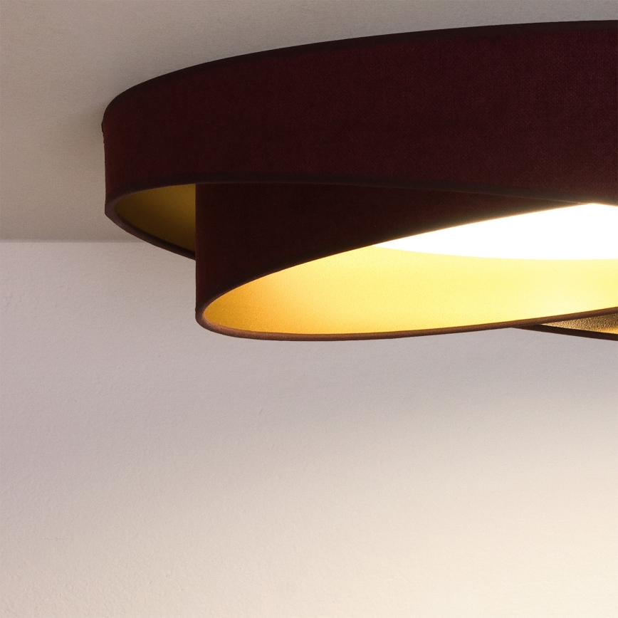 BRILAGI - LED Deckenleuchte VELVET TWIST LED/24W/230V 4000K Ø 55 cm weinrot/gold