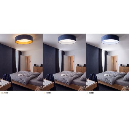 Brilagi - LED-Deckenleuchte VELVET VARI LED/24W/230V 3000/4000/6500K Ø 45 cm blau