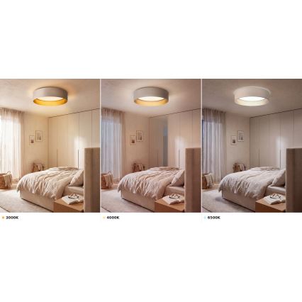 Brilagi - LED-Deckenleuchte VELVET VARI LED/24W/230V 3000/4000/6500K Ø 45 cm creme/gold