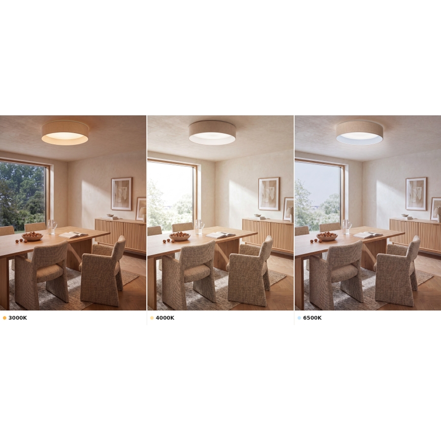 Brilagi - LED-Deckenleuchte VELVET VARI LED/24W/230V 3000/4000/6500K Ø 45 cm cremefarben