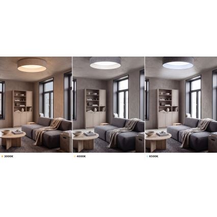 Brilagi - LED-Deckenleuchte VELVET VARI LED/24W/230V 3000/4000/6500K Ø 45 cm grau