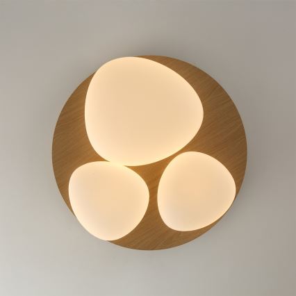 Brilagi - LED-Deckenleuchte VISBY WOOD LED/36W/230V Ø 50 cm braun