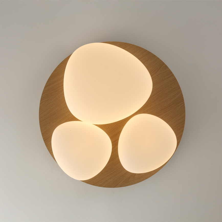 Brilagi - LED-Deckenleuchte VISBY WOOD LED/36W/230V Ø 50 cm braun