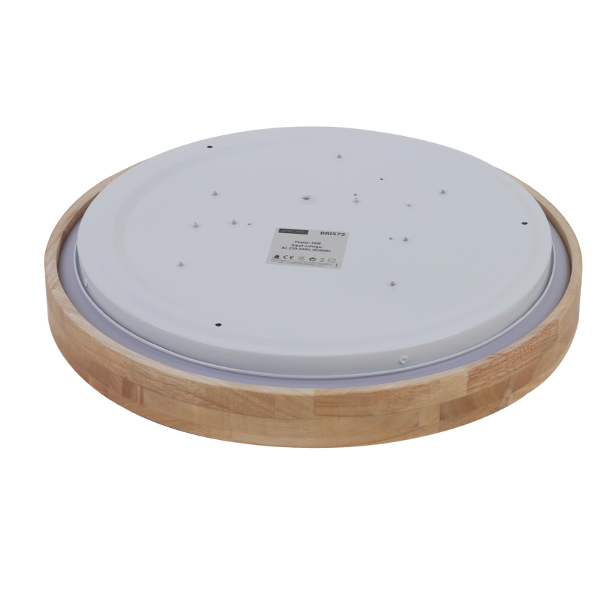 Brilagi - LED-Deckenleuchte WOODROUND LED/40W/230V 3000/4000/6000K Ø 60 cm Holz CRI 90