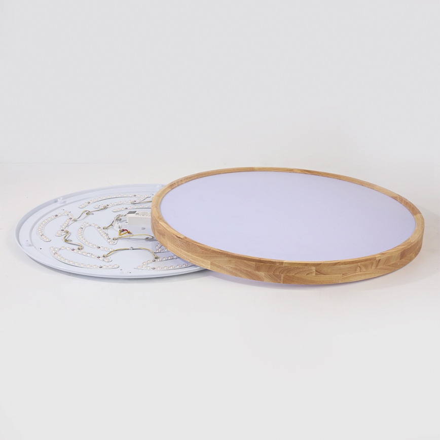 Brilagi - LED-Deckenleuchte WOODROUND LED/70W/230V 3000/4000/6000K Ø 80 cm Holz CRI 90