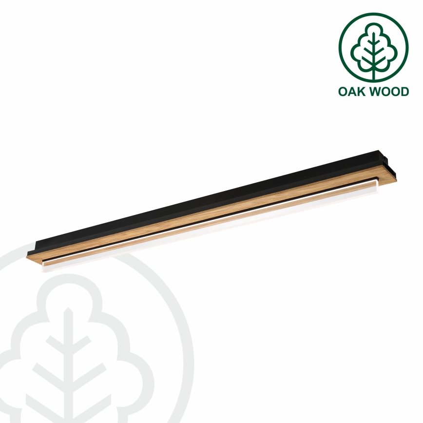 Brilagi - LED-Deckenleuchte WOODY FLAT LED/25W/230V 118 cm Eiche/Schwarz