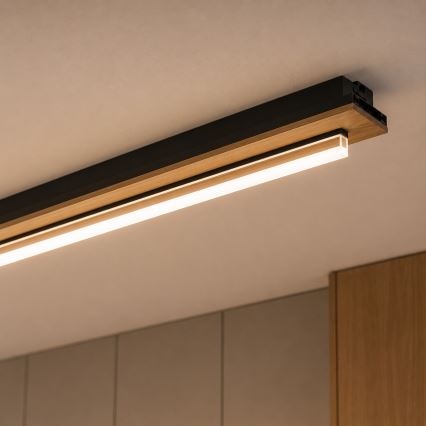 Brilagi - LED-Deckenleuchte WOODY FLAT LED/25W/230V Eiche/Schwarz