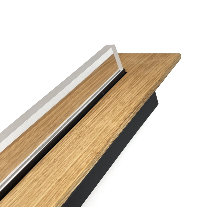 Brilagi - LED-Deckenleuchte WOODY FLAT LED/25W/230V Eiche/Schwarz