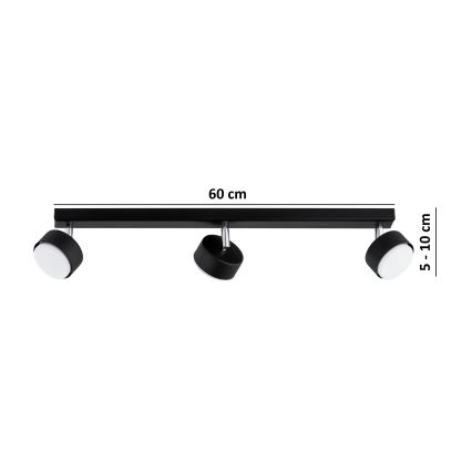 Brilagi - LED-Deckenspot MONO 3xGX53/30W/230V schwarz