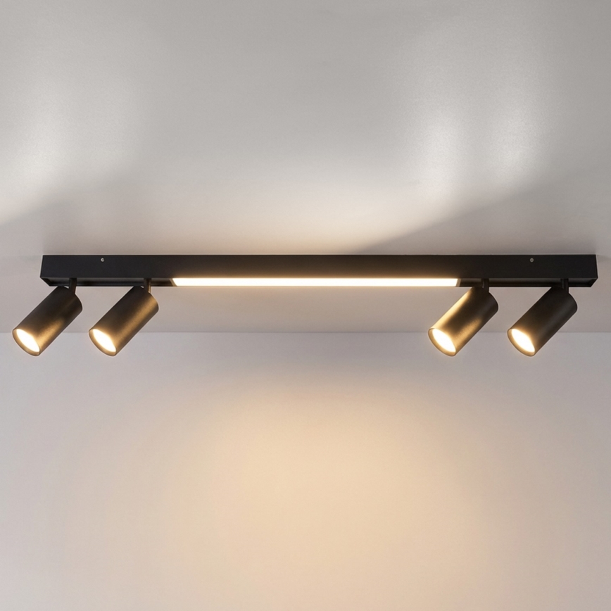 Brilagi - LED-Deckenspot SELE 4xGU10/30W/230V + LED/25W schwarz