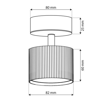 Brilagi - LED Deckenspot STRIPY 1xGX53/15W/230V schwarz
