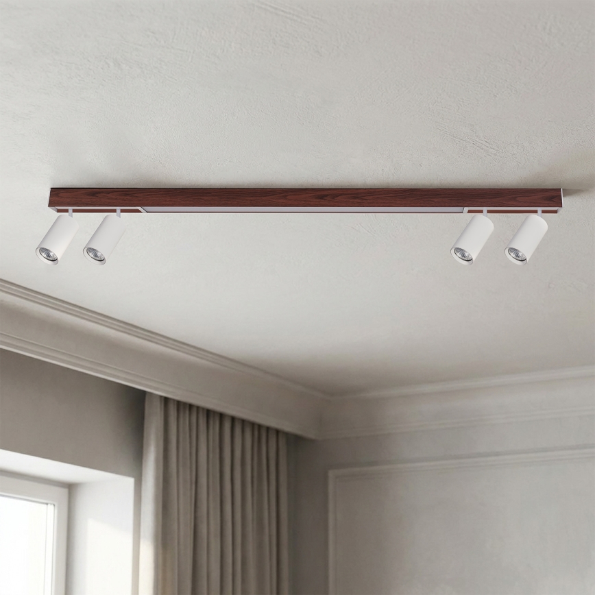 BRILAGI - LED-Deckenstrahler SELE 4xGU10/30W/230V + LED/25W weiß/Kirschdekor