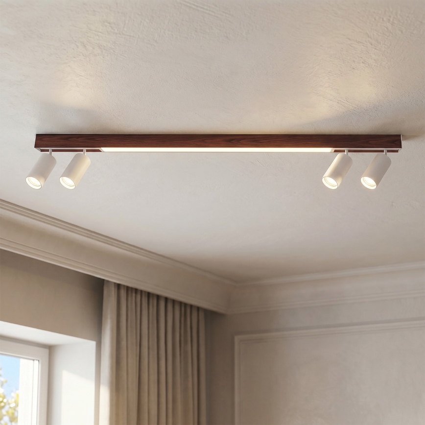 BRILAGI - LED-Deckenstrahler SELE 4xGU10/30W/230V + LED/25W weiß/Kirschdekor