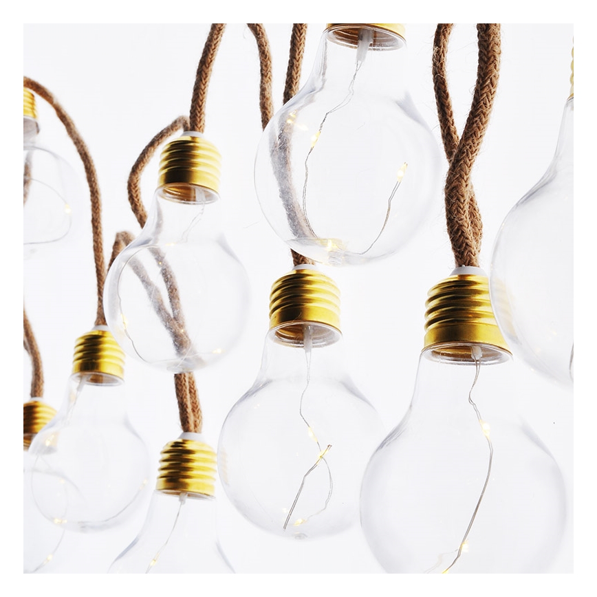 Brilagi - LED-Dekokette 10xLED/3xAA 1,8m warmweiß