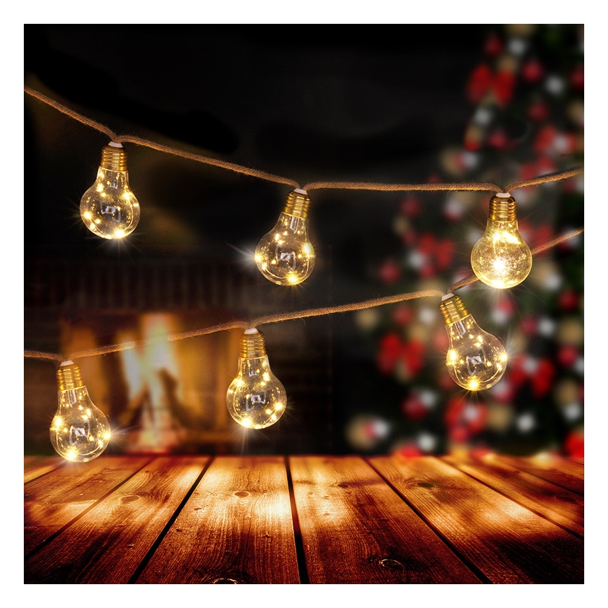 Brilagi - LED dekorative Lichterkette 10xLED/3xAA 1,8m warmweiß