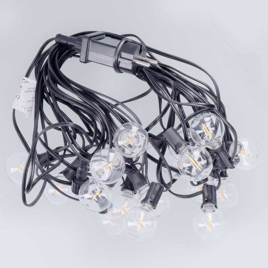 BRILAGI - LED Außen-Dekor-Lichterkette GIRLANDA 18xE12/0,6W/230V 13m schwarz IP44 warmweiß