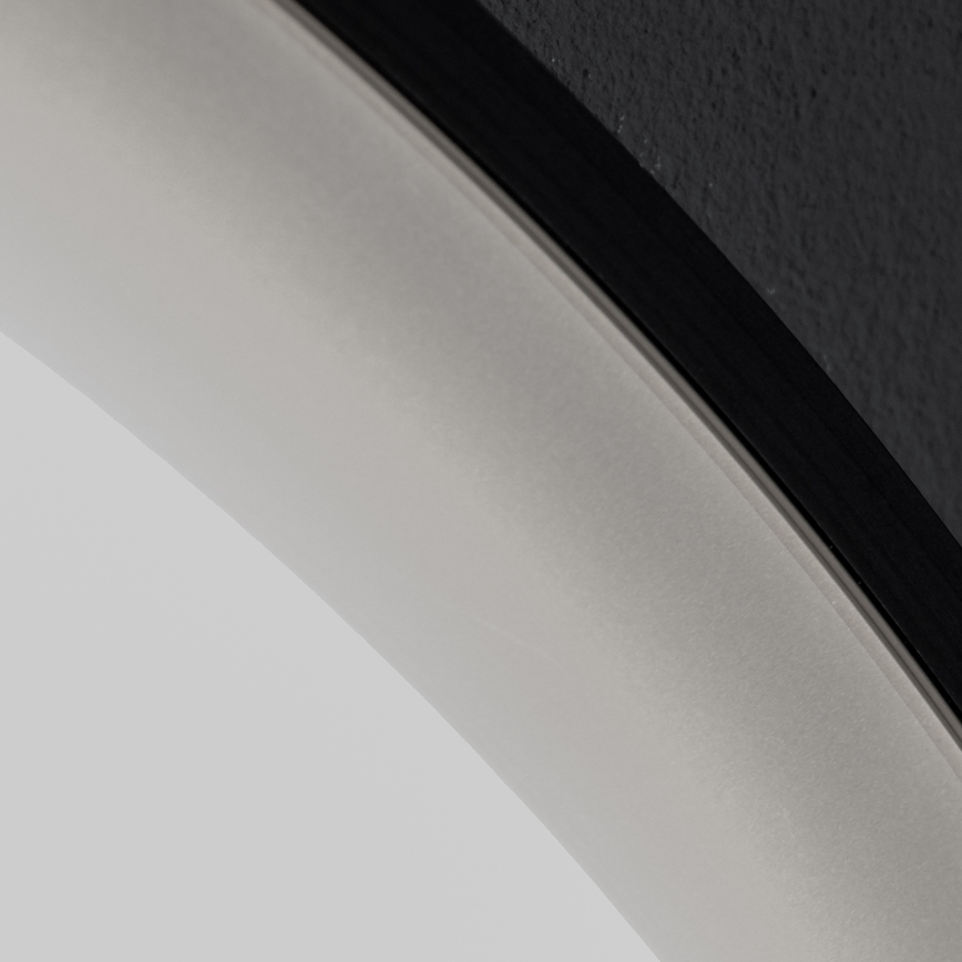 Brilagi - Dimmbarer beheizter Badezimmerspiegel mit Hintergrundbeleuchtung ALU PRO LED/18W/230V Ø 60 cm 3000/4000/6500K IP44 schwarz CRI 90