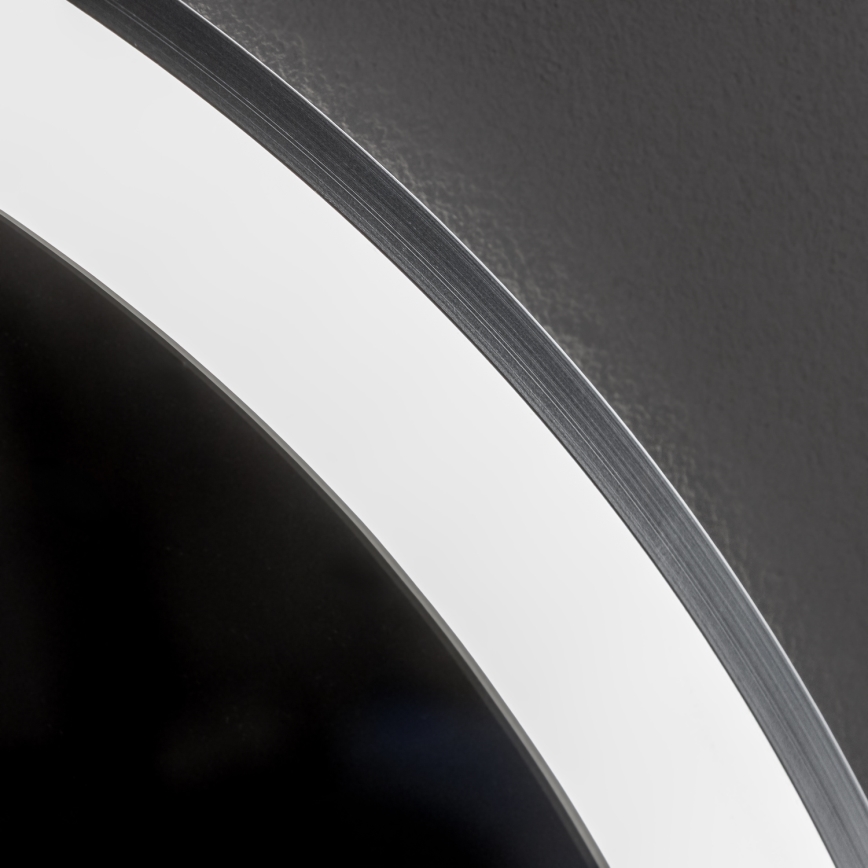 Brilagi - Dimmbarer, beheizter Badezimmerspiegel mit LED-Hinterbeleuchtung ALU PRO LED/18W/230V Ø 60 cm 3000/4000/6500 K IP44 Mattchrom CRI 90