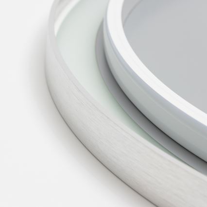 Brilagi - Dimmbarer, beheizter Badezimmerspiegel mit LED-Hinterbeleuchtung ALU PRO LED/18W/230V Ø 60 cm 3000/4000/6500 K IP44 Mattchrom CRI 90