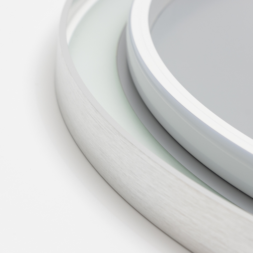 Brilagi - Dimmbarer, beheizter Badezimmerspiegel mit LED-Hinterbeleuchtung ALU PRO LED/18W/230V Ø 60 cm 3000/4000/6500 K IP44 Mattchrom CRI 90