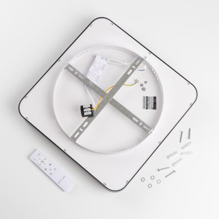 Brilagi - LED-dimmbare Deckenleuchte FALCON II LED/80W/230V 3000-6500K 40x40 cm schwarz + Fernbedienung