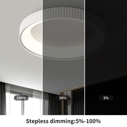 Brilagi - Dimmbare LED-Deckenleuchte FALCON MODERN LED/54W/230V 3000-6000K 60 cm Weiß + Fernbedienung