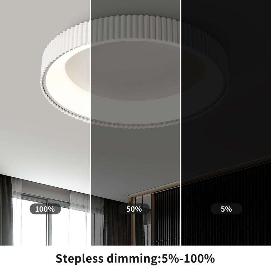 Brilagi - Dimmbare LED-Deckenleuchte FALCON MODERN LED/54W/230V 3000-6000K 60 cm Weiß + Fernbedienung
