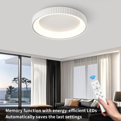Brilagi - Dimmbare LED-Deckenleuchte FALCON MODERN LED/54W/230V 3000-6000K 60 cm Weiß + Fernbedienung