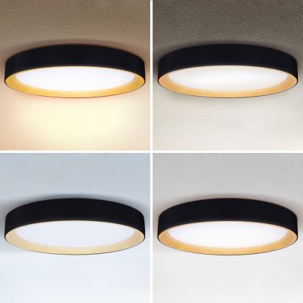 Brilagi - LED-dimmbare Deckenleuchte LARIOS LED/72W/230V 3000-6500K schwarz Ø 59 cm + Fernbedienung