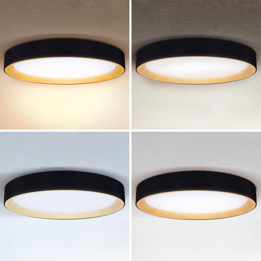 Brilagi - LED-dimmbare Deckenleuchte LARIOS LED/72W/230V 3000-6500K schwarz Ø 59 cm + Fernbedienung