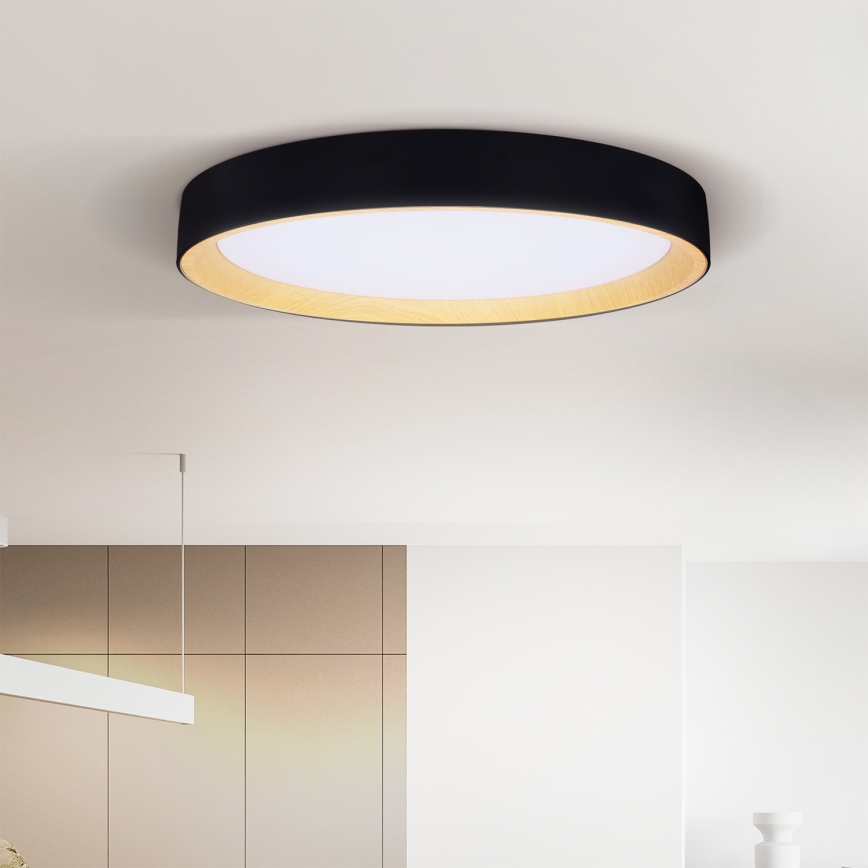 Brilagi - LED-dimmbare Deckenleuchte LARIOS LED/72W/230V 3000-6500K schwarz Ø 59 cm + Fernbedienung
