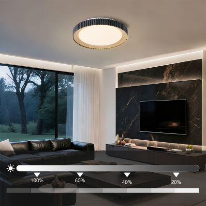 Brilagi - dimmbare LED-Deckenleuchte NEXO LED/48W/230V 3000-6000K schwarz Ø 43 cm + Fernbedienung