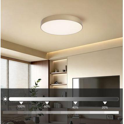 Brilagi - LED-dimmbare Deckenleuchte POOL LED/60W/230V 3000-6000K Ø 50 cm goldfarben + Fernbedienung