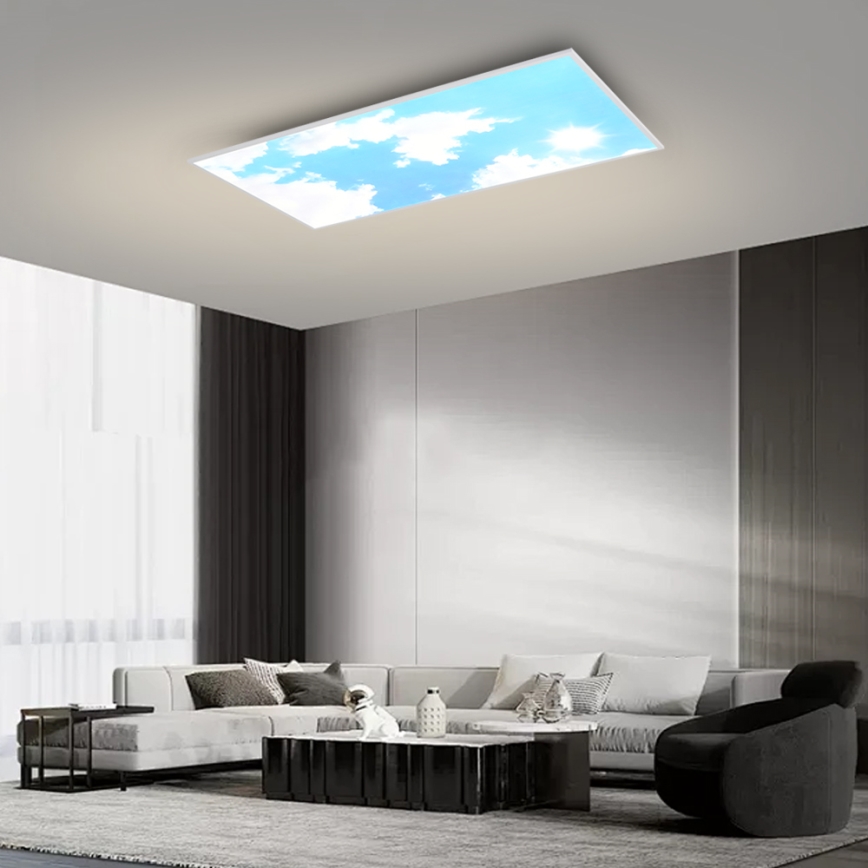 Brilagi - LED-dimmbare Deckenleuchte SLIMFRAME SKY LED/80W/230V 120x60 cm 3000-6000K silber/blau + Fernbedienung