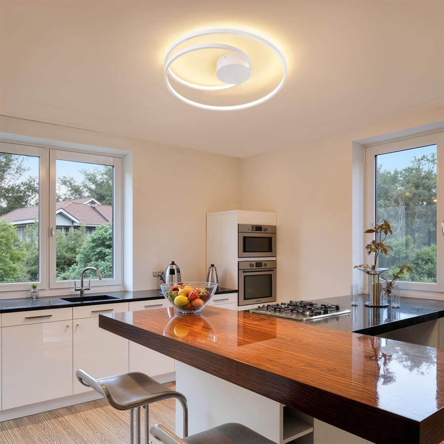 Brilagi - LED-dimmbare Deckenleuchte TWISTER LED/48W/230V 3000-6000K Ø 50 cm weiß + Fernbedienung