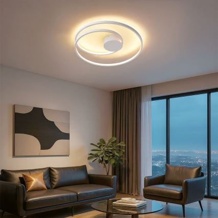 Brilagi - LED-dimmbare Deckenleuchte TWISTER LED/48W/230V 3000-6000K Ø 50 cm weiß + Fernbedienung