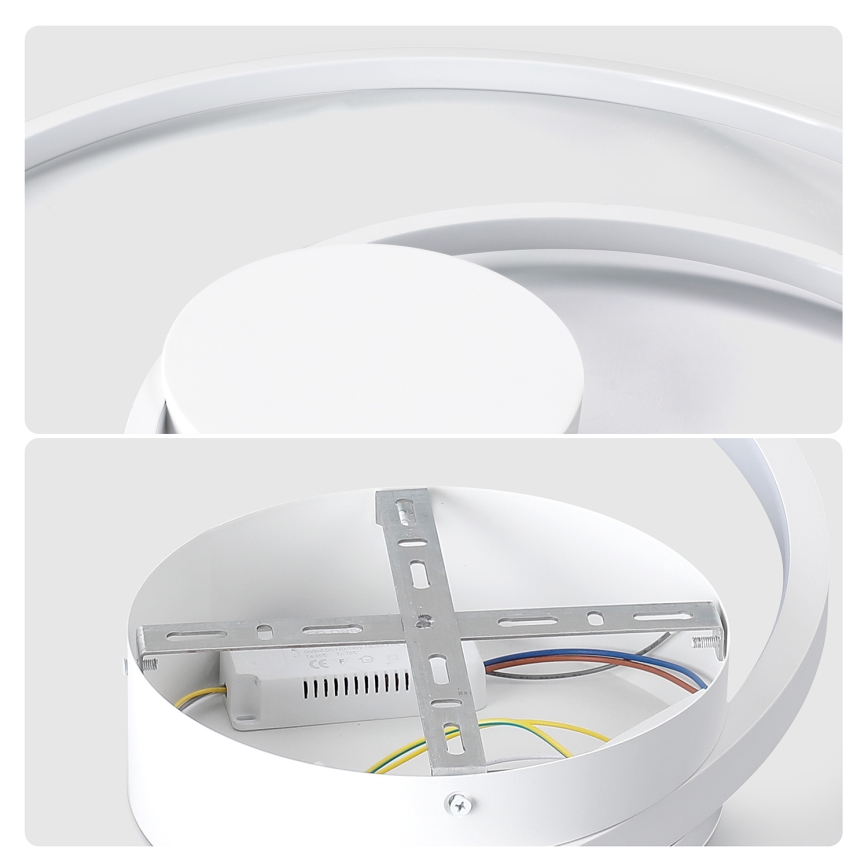 Brilagi - LED-dimmbare Deckenleuchte TWISTER LED/48W/230V 3000-6000K Ø 50 cm weiß + Fernbedienung