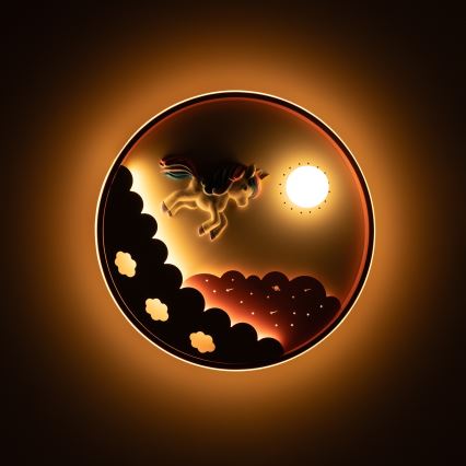 Brilagi - Dimmbare LED-Kinder-Deckenleuchte UNICORN LED/68W/230V 3000-6000K Ø 49 cm + Fernbedienung