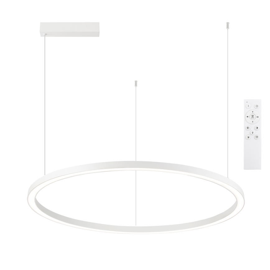 Brilagi - PORTOFINO LED-dimmbare Hängeleuchte an Seil LED/60W/230V 3000-6000K Ø 80 cm weiß + Fernbedienung