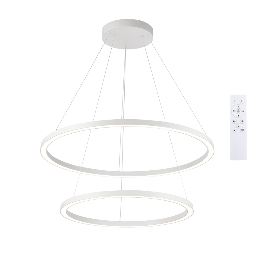 Brilagi - dimmbare LED-Pendelleuchte an Kabel PORTOFINO LED/98W/230V 3000-6000K Ø 80 cm weiß + Fernbedienung