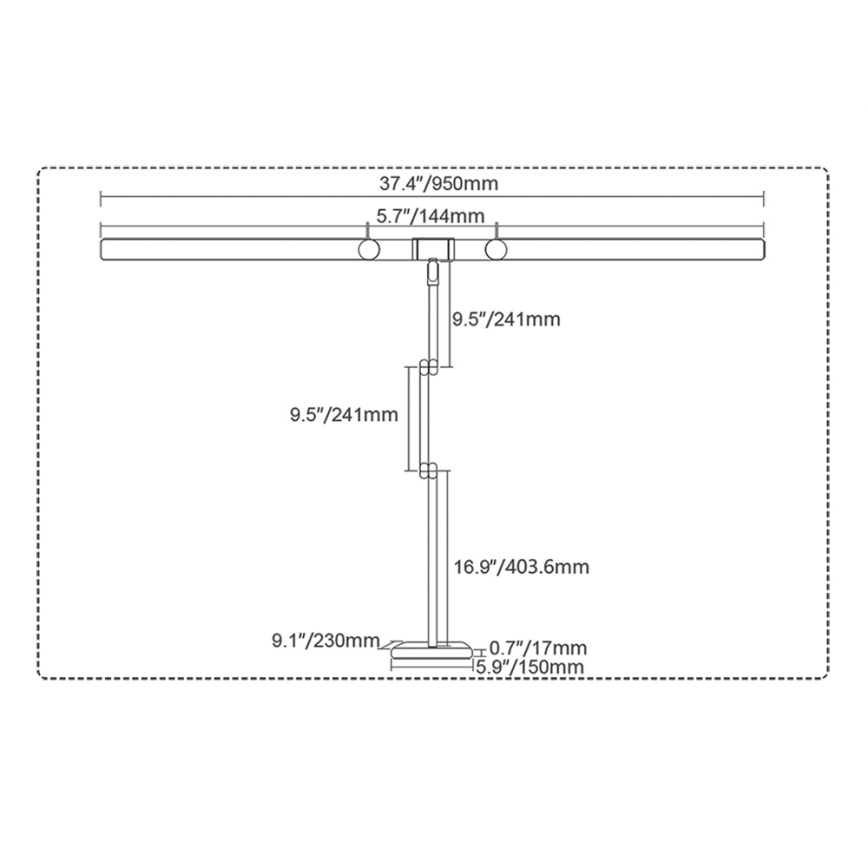 Brilagi - Dimmbare LED-Tischleuchte mit Touch-Dimmer VARIO LED/24W/230V 3000-6500K CRI 92 schwarz