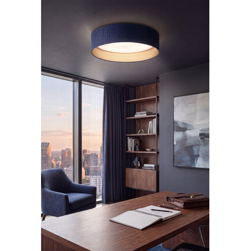 Brilagi - dimmbare LED-Deckenleuchte VELVET SMARTIX LED/24W/230V 3000-6000K Ø 45 cm blau/gold Wi-Fi Tuya Beacon + Fernbedienung
