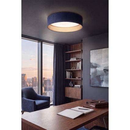 Brilagi - LED-dimmbare Deckenleuchte VELVET SMARTIX LED/36W/230V 3000–6000K Ø 55 cm blau/gold Wi-Fi Tuya Beacon + Fernbedienung