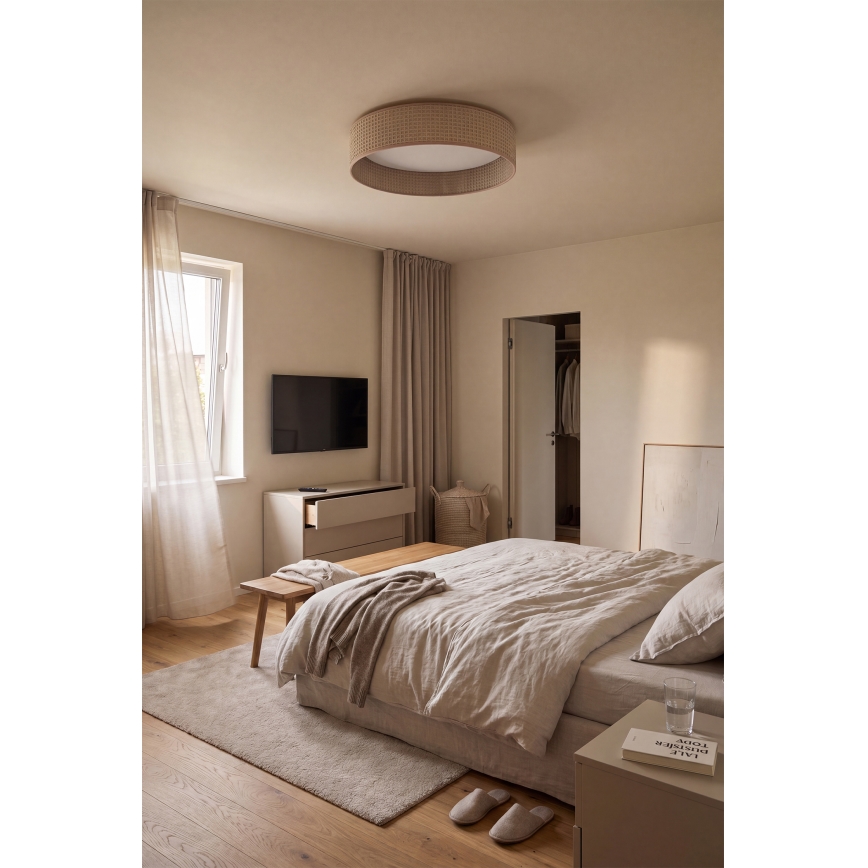 Brilagi - LED dimmbare Deckenleuchte VELVET SMARTIX LED/36W/230V 3000-6000K Ø 55 cm beige Wi-Fi Tuya Beacon + Fernbedienung