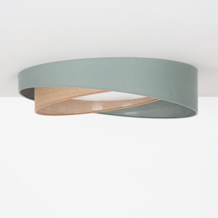BRILAGI - dimmbare LED-Deckenleuchte VELVET TWIST LED/36W/230V 3000-6000K Ø 65 cm Wi-Fi Tuya Beacon grün/beige + Fernbedienung